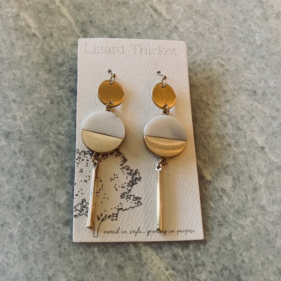 Lizard Thicket Jewelry - Lizard Thicket Indie Gold Drop Circle Earrings